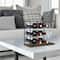 NEX™ 16.5" Dark Brown Countertop Wine Bottle & Glass Rack